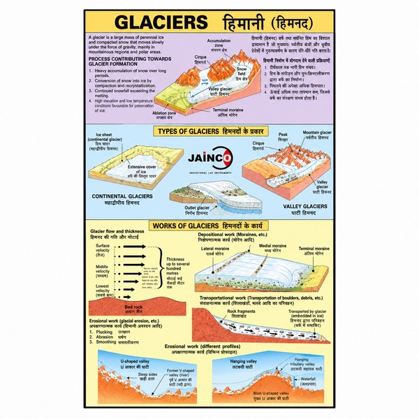 Glaciers Information Chart